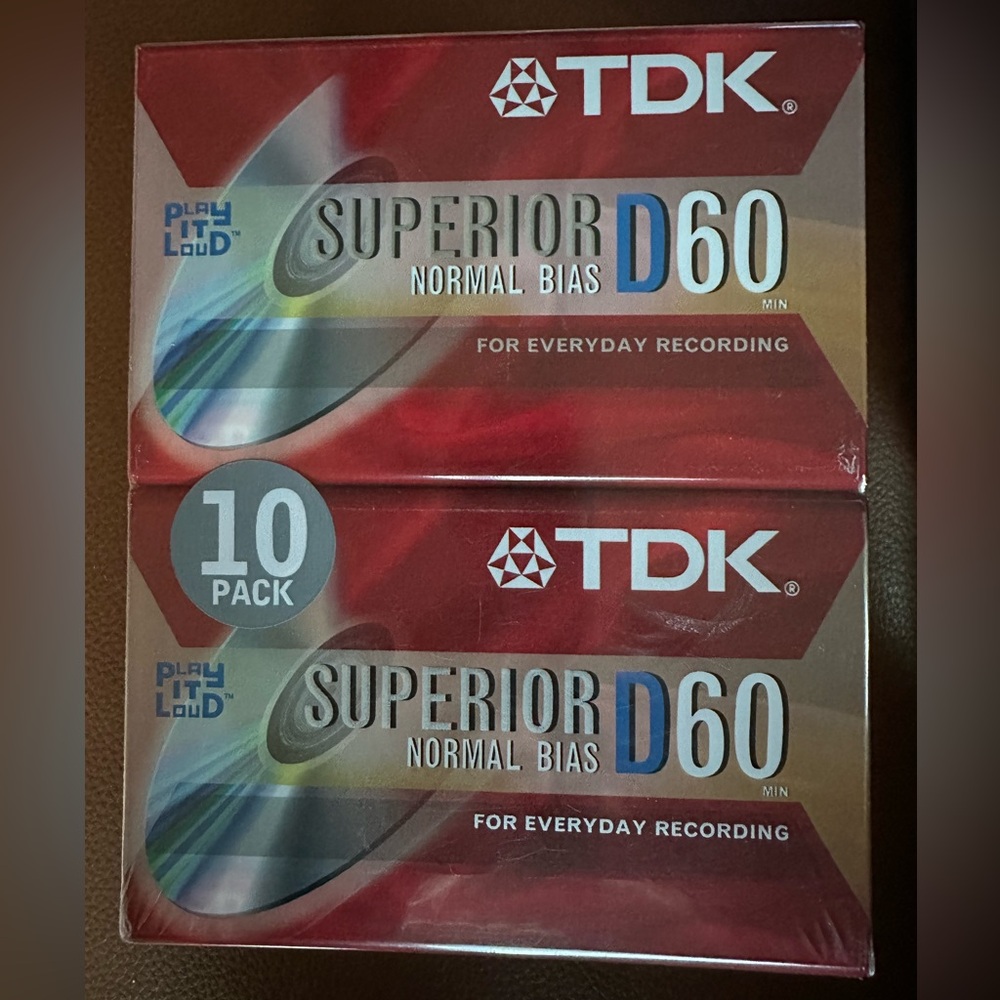 TDK Superior D60 Normal Bias 10 Pack New in Pack